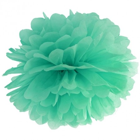 Pompom-Dekoration-Mintgrün