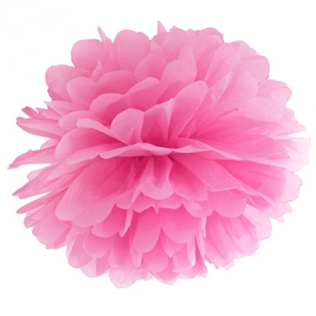 Pompom-Dekoration-Pink