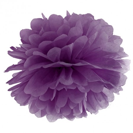Pompom-Dekoration-Violett